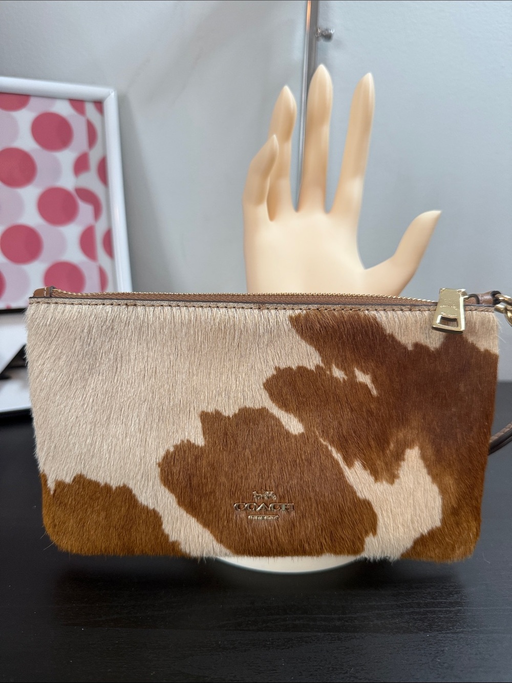 Coach Aston Calf Hair Buckle Wristlet - Picture 4 of 10